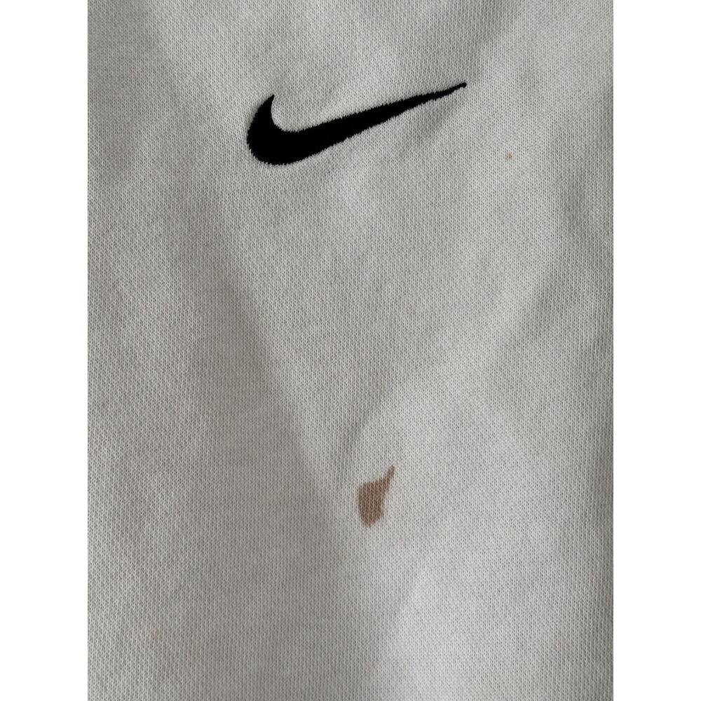 Nike White Crop Sweatshirt S with Front Stain - Picture 4 of 7